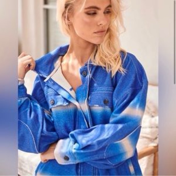 Free People Jackets & Blazers - New with tags- Free People printed ruby jacket
